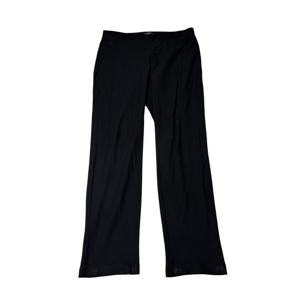 Eileen Fisher System‎ Stretch Crepe Straight Black Pants Womens PM W32 L30